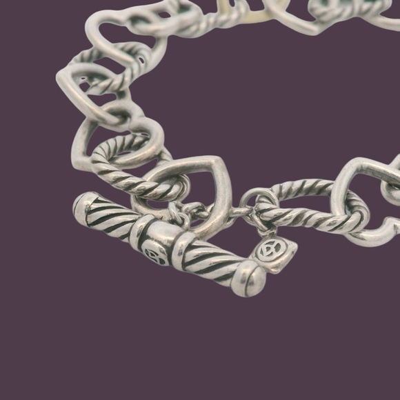 David yurman heart bracelet sterling silver & 18kt gold. 7” gorgeous.Hard 2 find - Picture 12 of 16